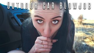 Outdoor Car Blowjob / Cum Swallow
