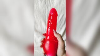 Russian beauty shows off her toy